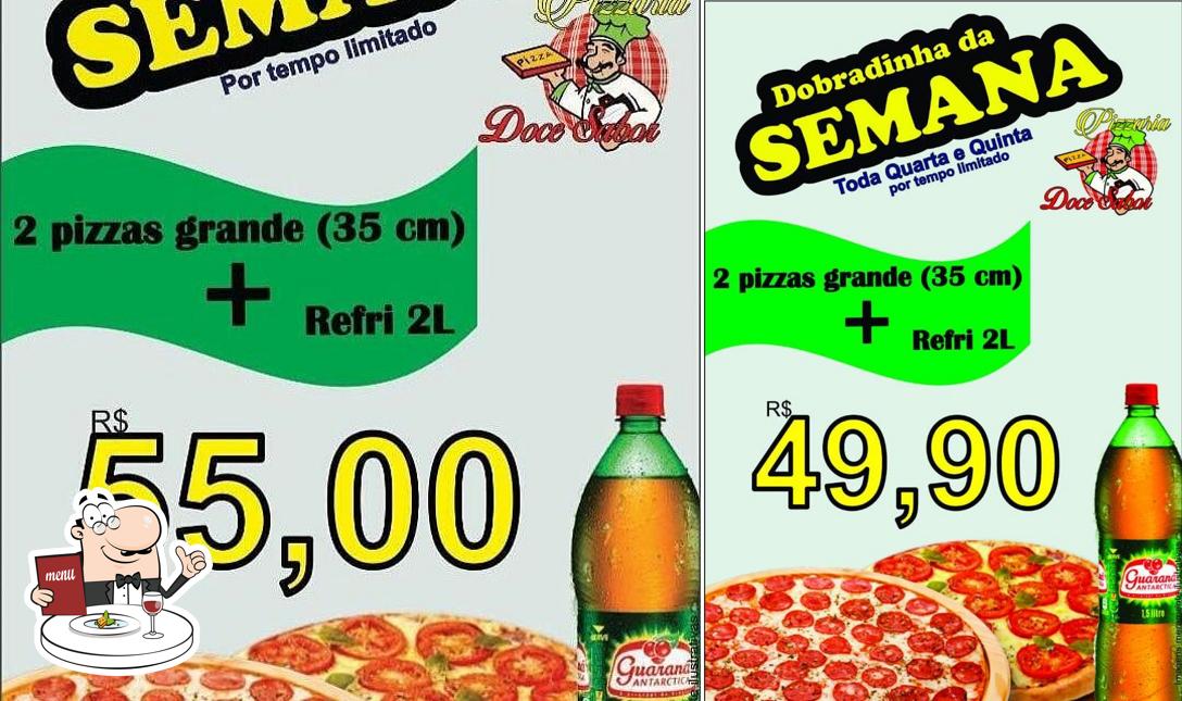 Comida em Pizzaria Doce Sabor