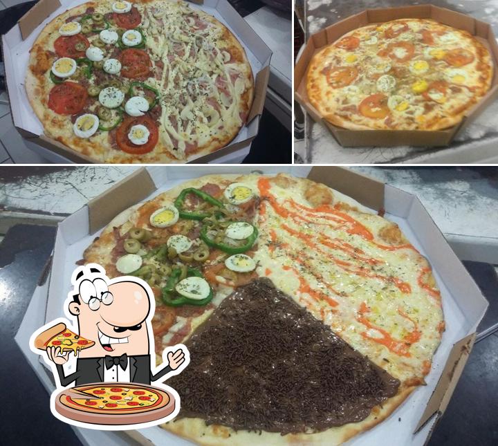 Peça diferentes variedades de pizza