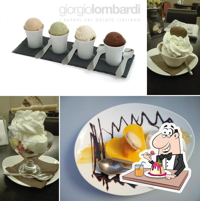 Giorgio Lombardi serve un'ampia varietà di dessert