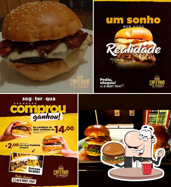 Os hambúrgueres do Cantinho Paulista Burger - Hamburgueria Delivery irão saciar uma variedade de gostos