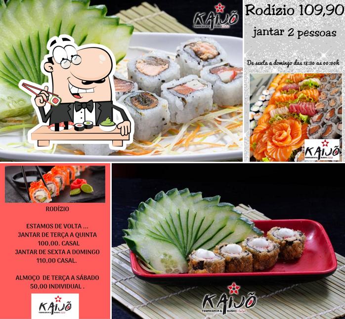 Experimente diferentes opções de sushi