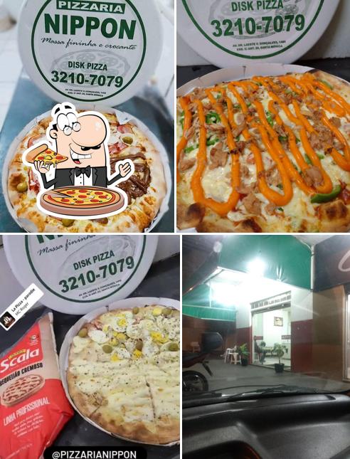 Escolha pizza no Pizzaria Nippon