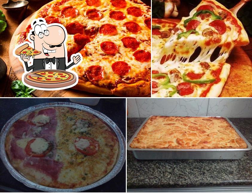 Experimente pizza no Pizzaria e Pastelaria Sabores da Massa