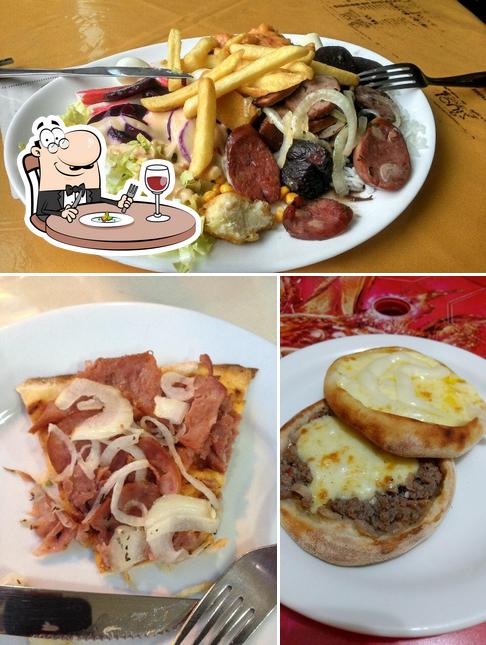 Comida em Louiz Restaurante e Pizzaria