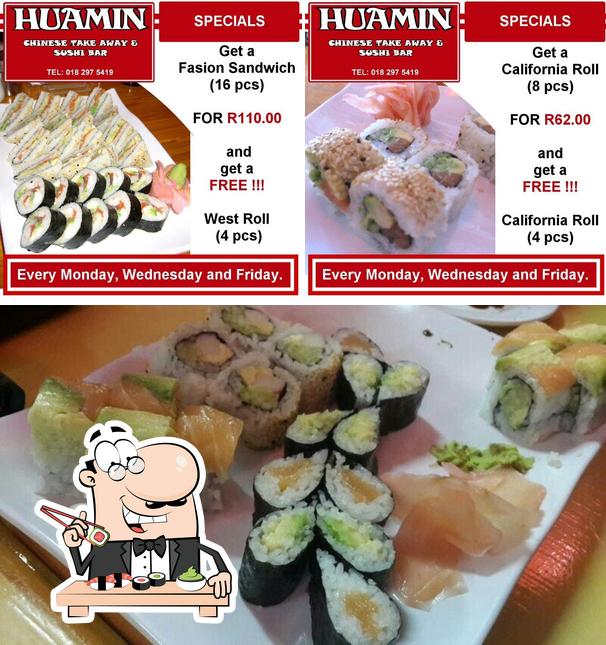 Prenez différentes options de sushi