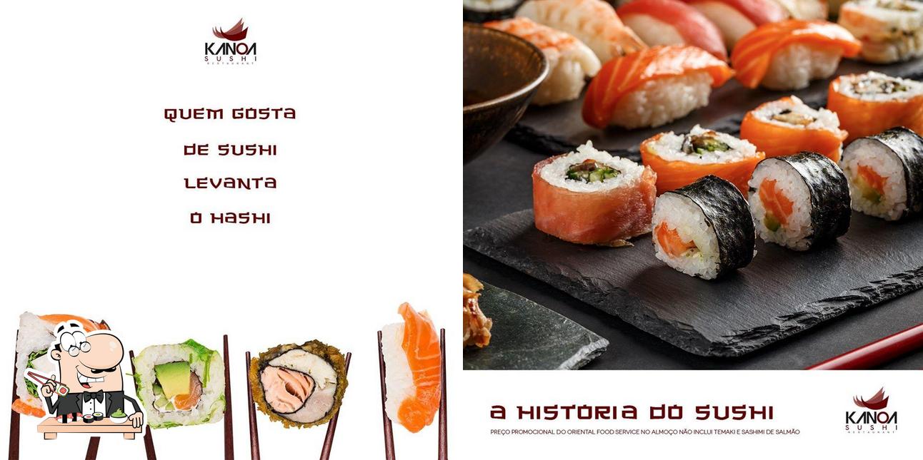 Escolha diferentes opções de sushi