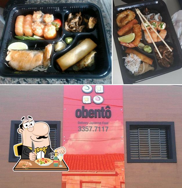 A imagem da comida e interior no Obentô Japanese Food Delivery