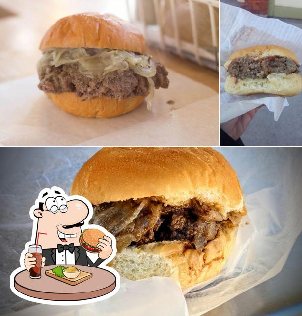 Try out a burger at Pete's Hamburger Stand