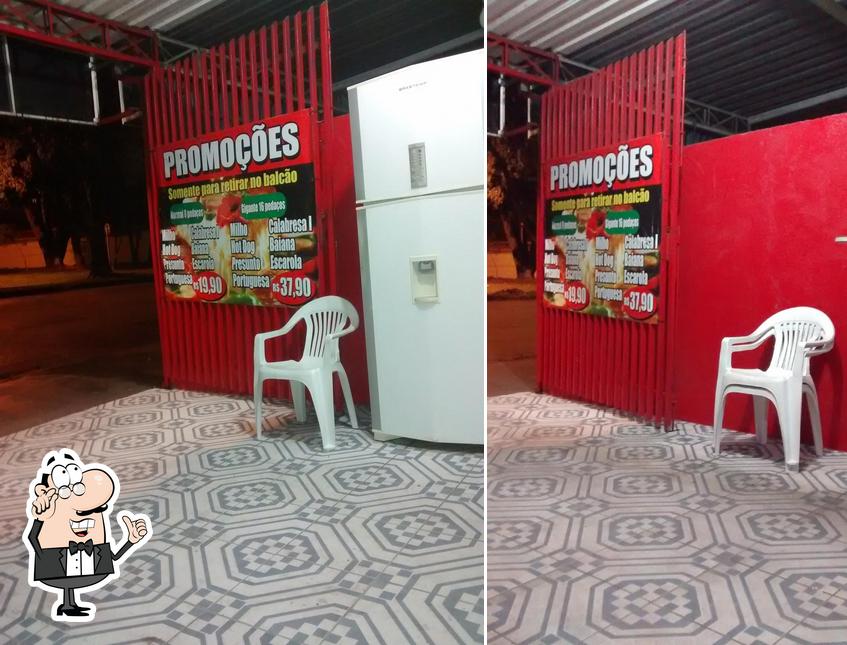 O interior do Pizzaria Villas Boas