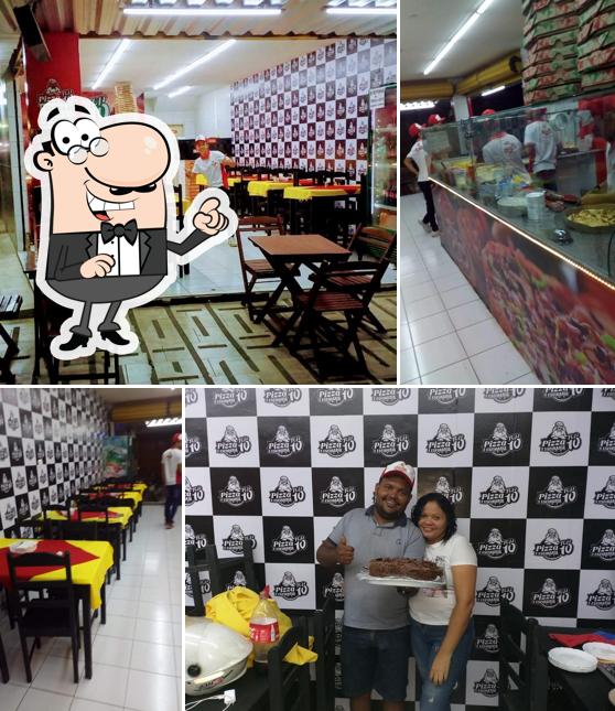 O interior do Pizza e Esfiharia Top 10