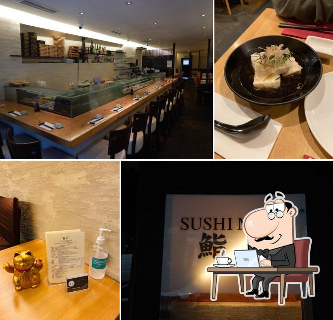 The interior of Sushi Masa