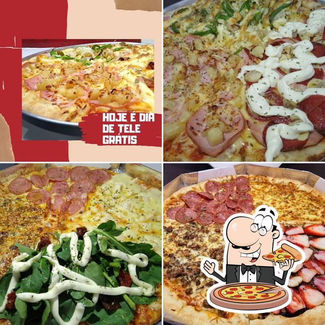 Peça diferentes tipos de pizza