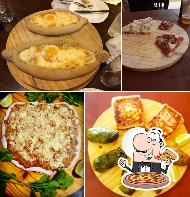 Escolha pizza no "ARARAT" Culinária Arménia & Pizzaria