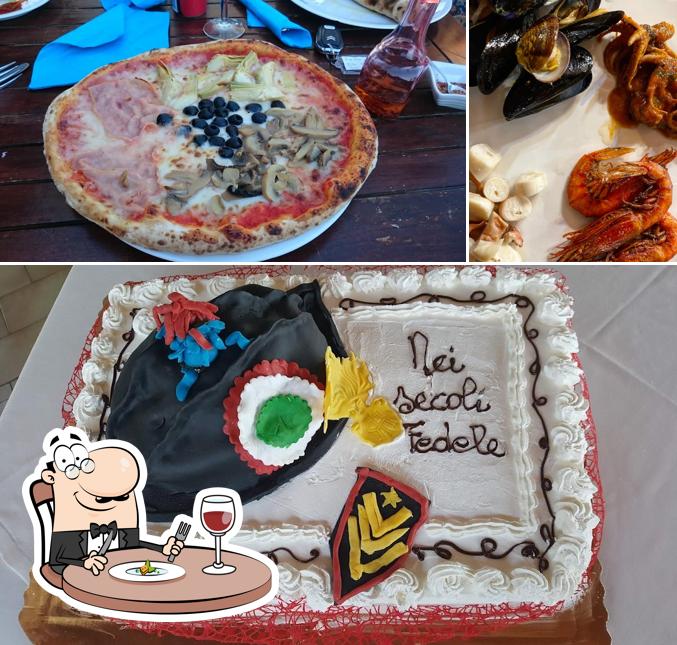 Cibo al Ristorante Ragno Blu