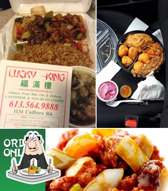 Food at Lucky King Take Out