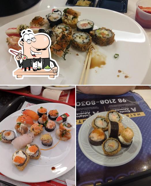 Prove diversas opções de sushi