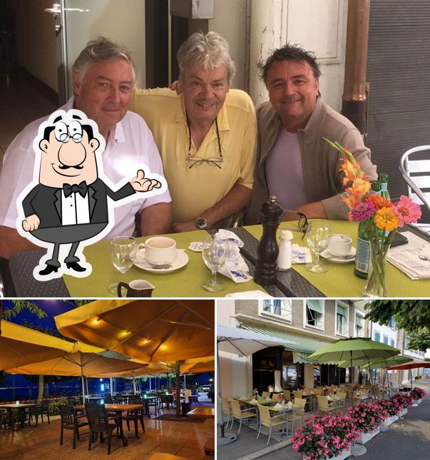 Gli interni di Café du Port