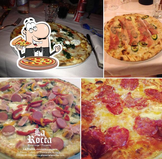 Choisissez des pizzas à Pizzeria La Rocca