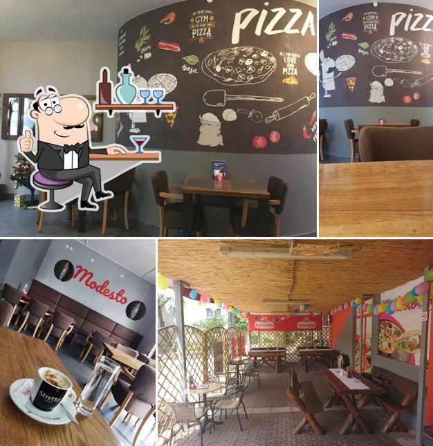 Gli interni di Pizzeria Modesto