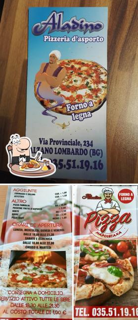 Elige una pizza en Pizzeria d'asporto Aladino