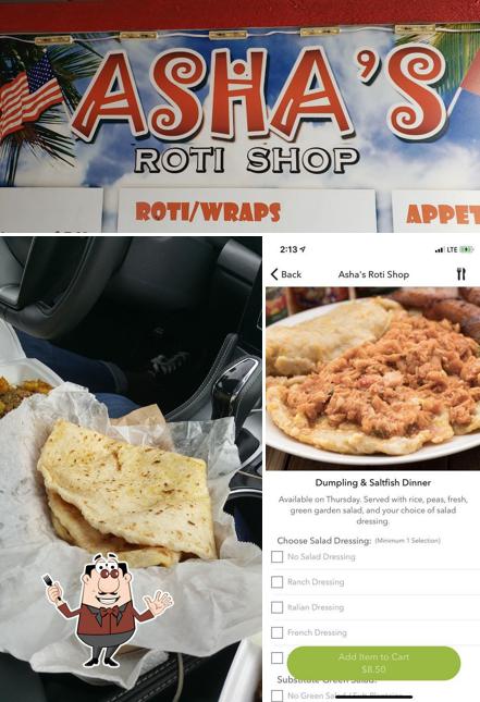 Asha's Roti Shop, Baytown - Restaurant menu, prices and reviews
