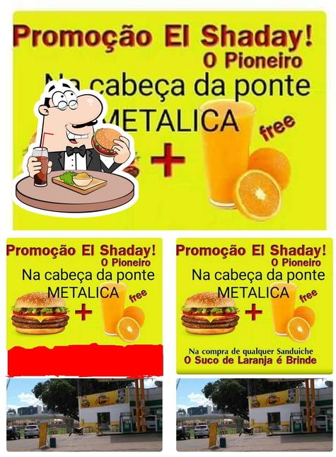 Peça um hambúrguer no El Shaday Pizzaria