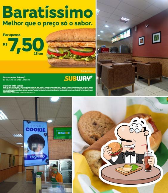 Peça um hambúrguer no Subway