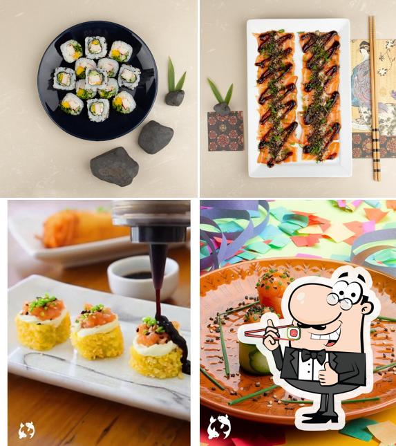 Escolha diferentes opções de sushi