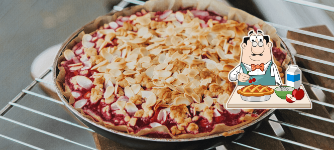 Cherry almond cake: homey brunch for every night owl