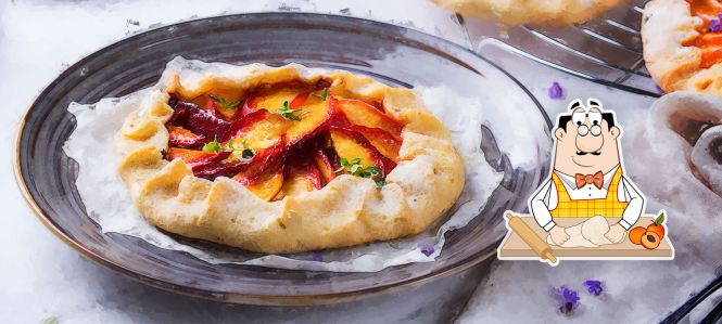 Peach, rosemary, and lime galette by chef Yotam Ottolenghi