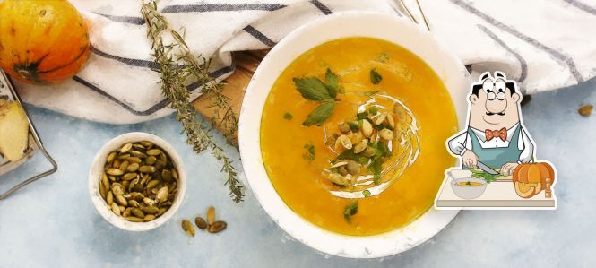 Butternut squash and sage soup New York Style, USA