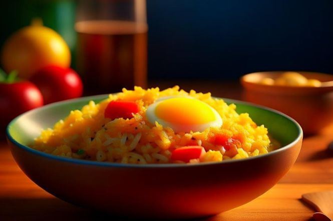 Nasi goreng, Indonesian fried rice (AI-generated image)