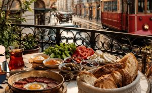 Traditional Turkish breakfast in Istanbul