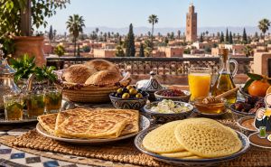 Moroccan breakfast classics in Marrakesh, from morning cafés to dinner spots