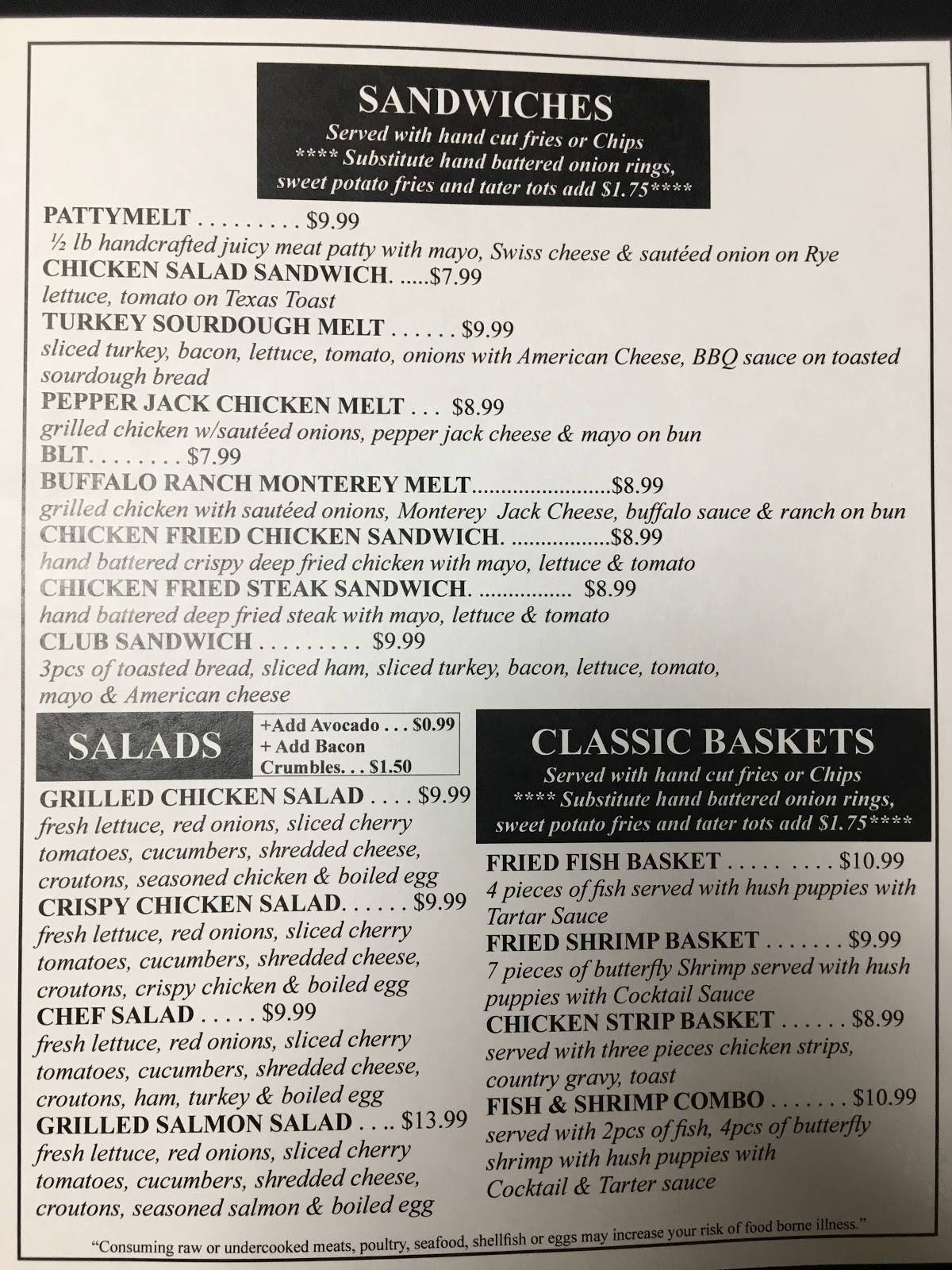 Menu at Brothers Cafe, Canton, 230 TX243 Suite A