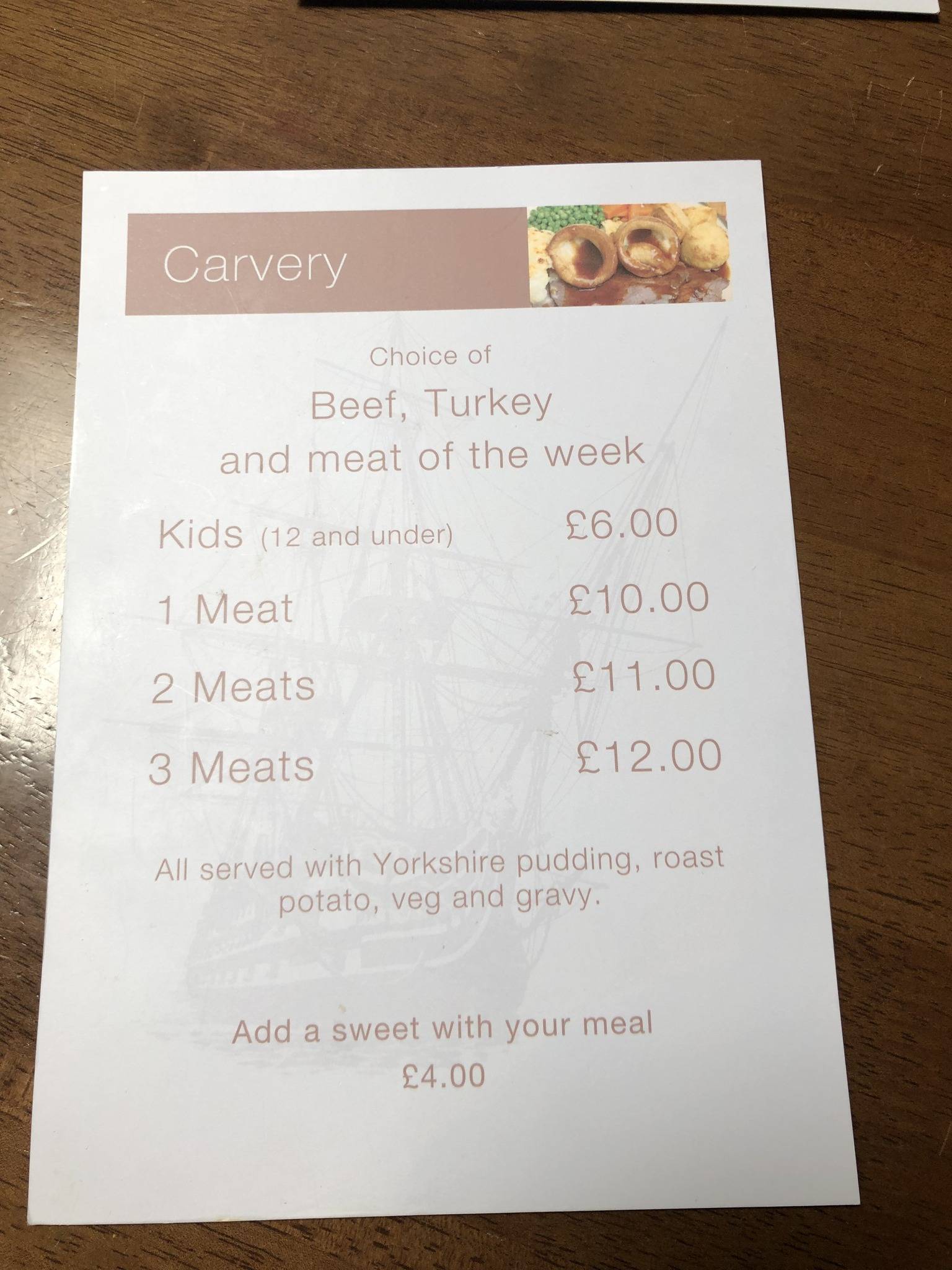 Menu at Trafalga Inn pub & bar, Chapel Saint Leonards