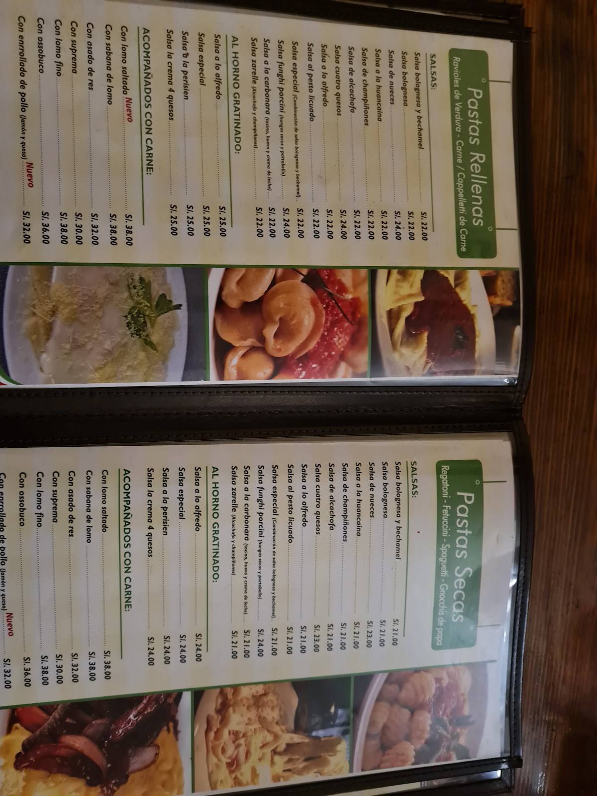 Carta de Pizzería Zarelle, Magdalena del Mar, Jr. Cuzco 471