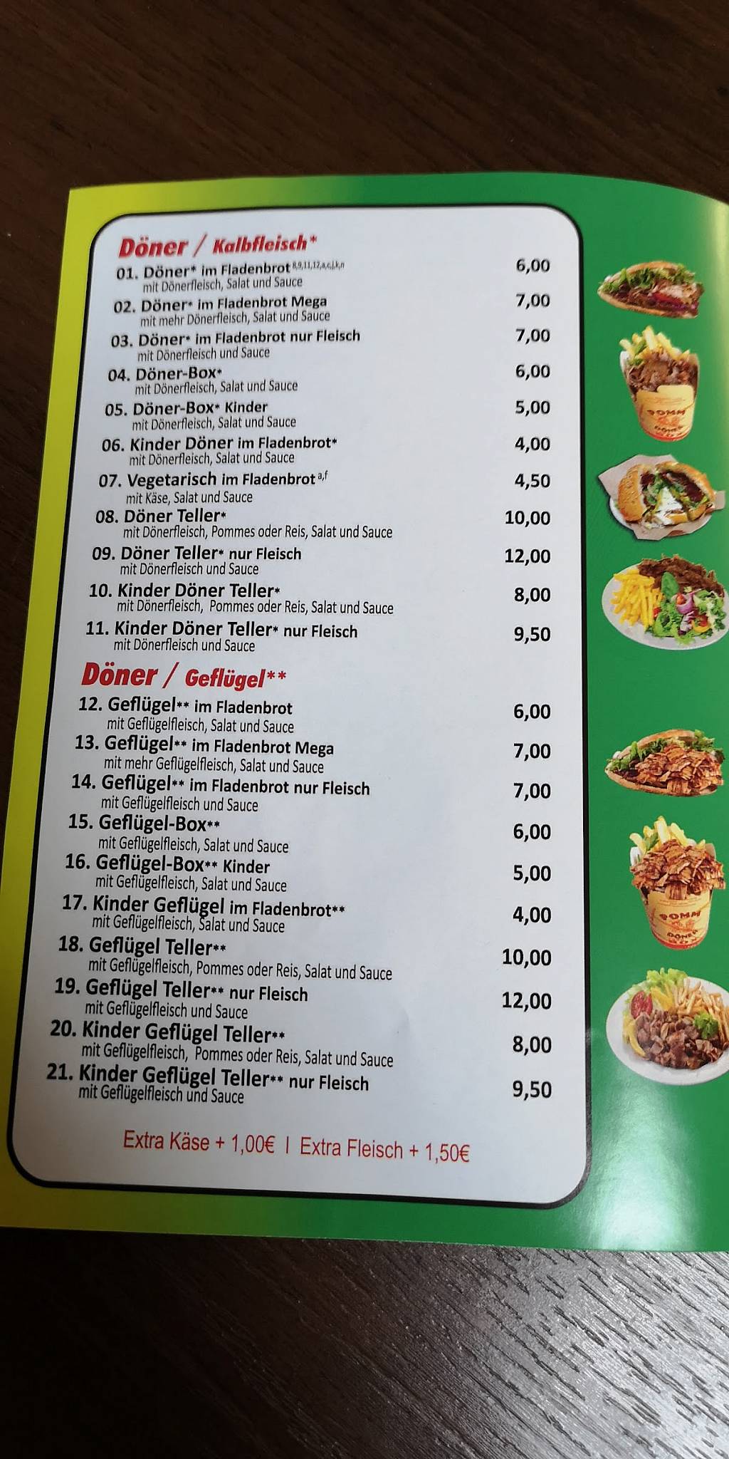 Speisekarte von Antalya Döner restaurant, Marne