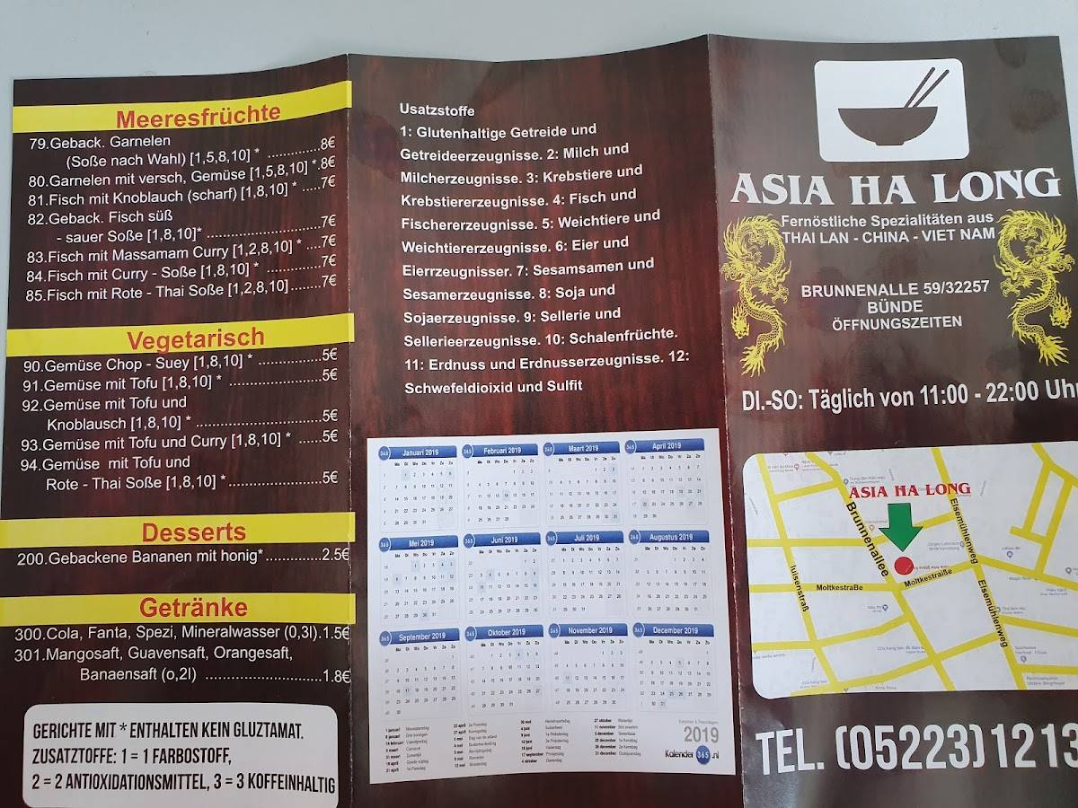 Venloer Imbiss - Asia China Imbiss Speisekarte von China Imbiß Asia Halong restaurant, Bünde