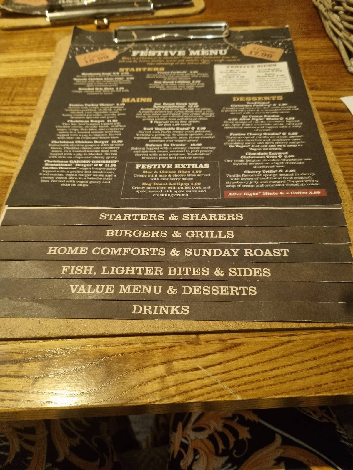 Menu at The May Tree restaurant, Helston