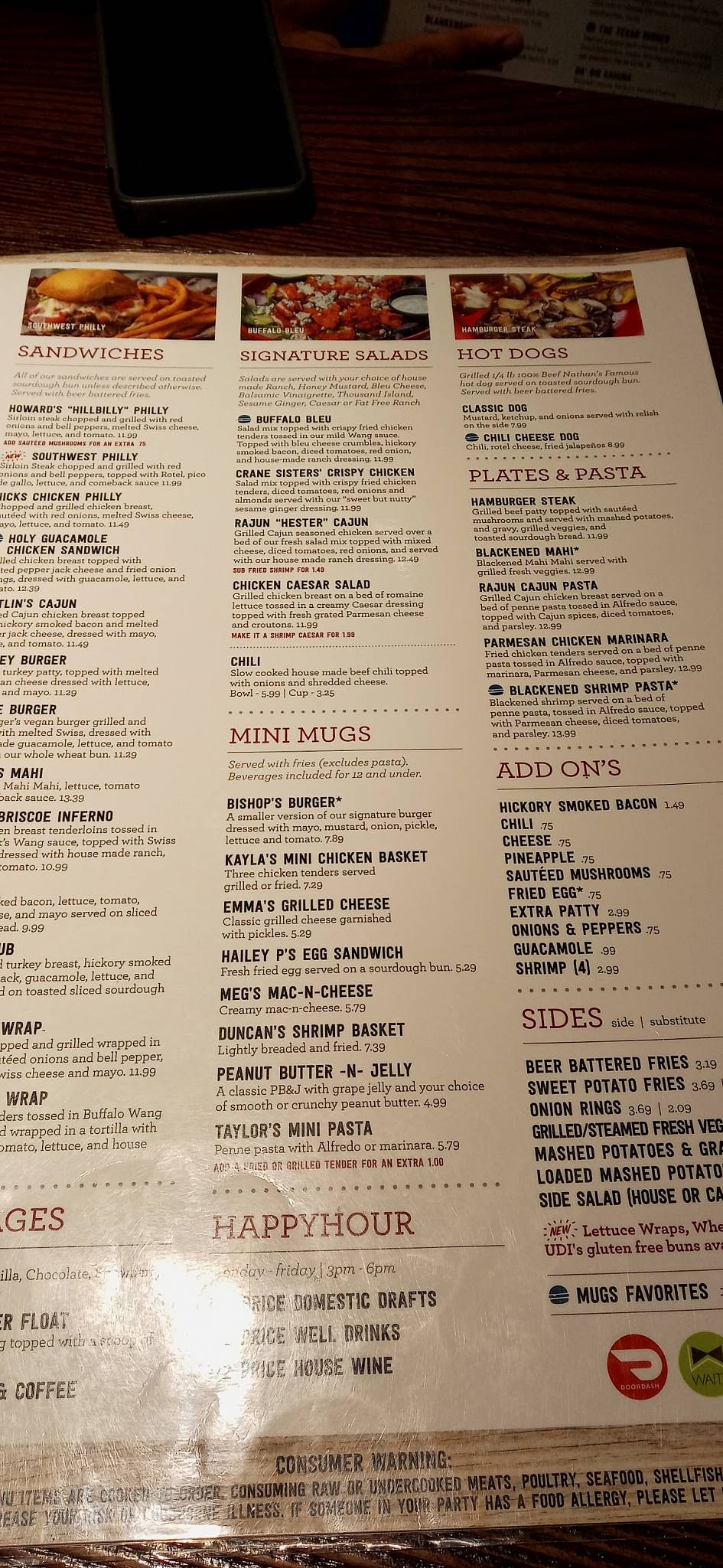 Menu at Mugshots Grill and Bar Olive Branch, MS, Olive Branch