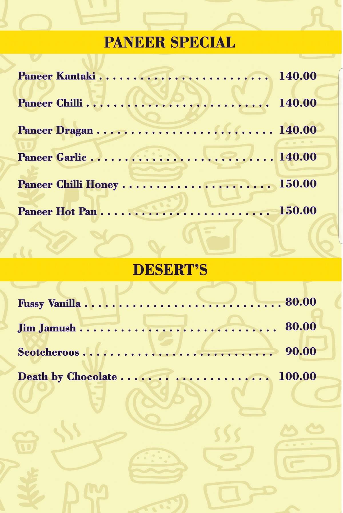 Menu at Blue Basil Restaurant by Eatos, NandedWaghala
