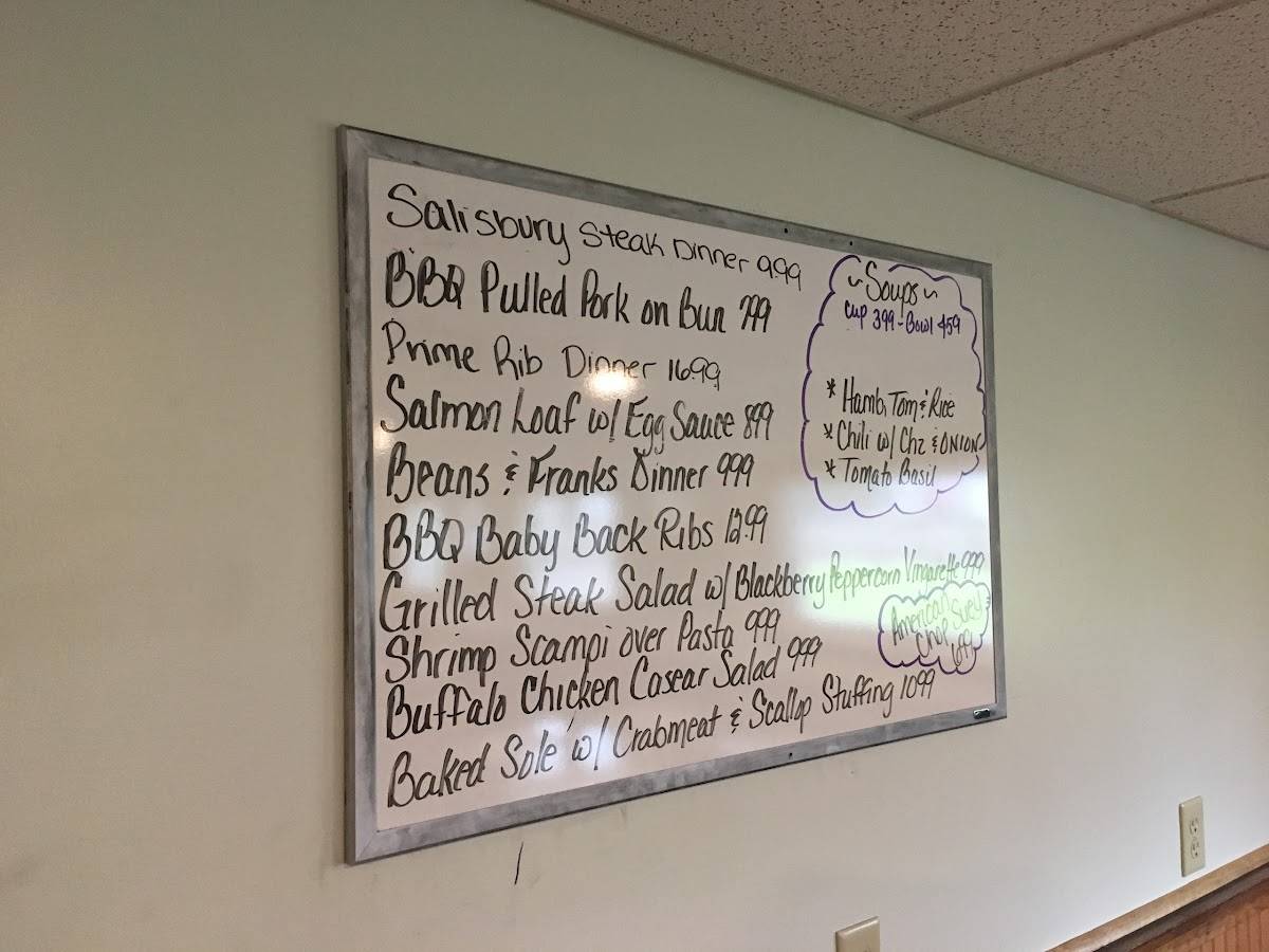 Menu at The Brookside Inn restaurant, Smyrna