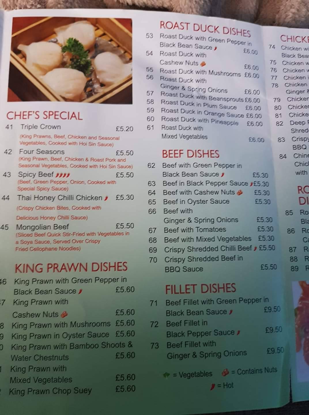 Menu at Singkown House " Milburn Street Chinese " restaurant, Workington