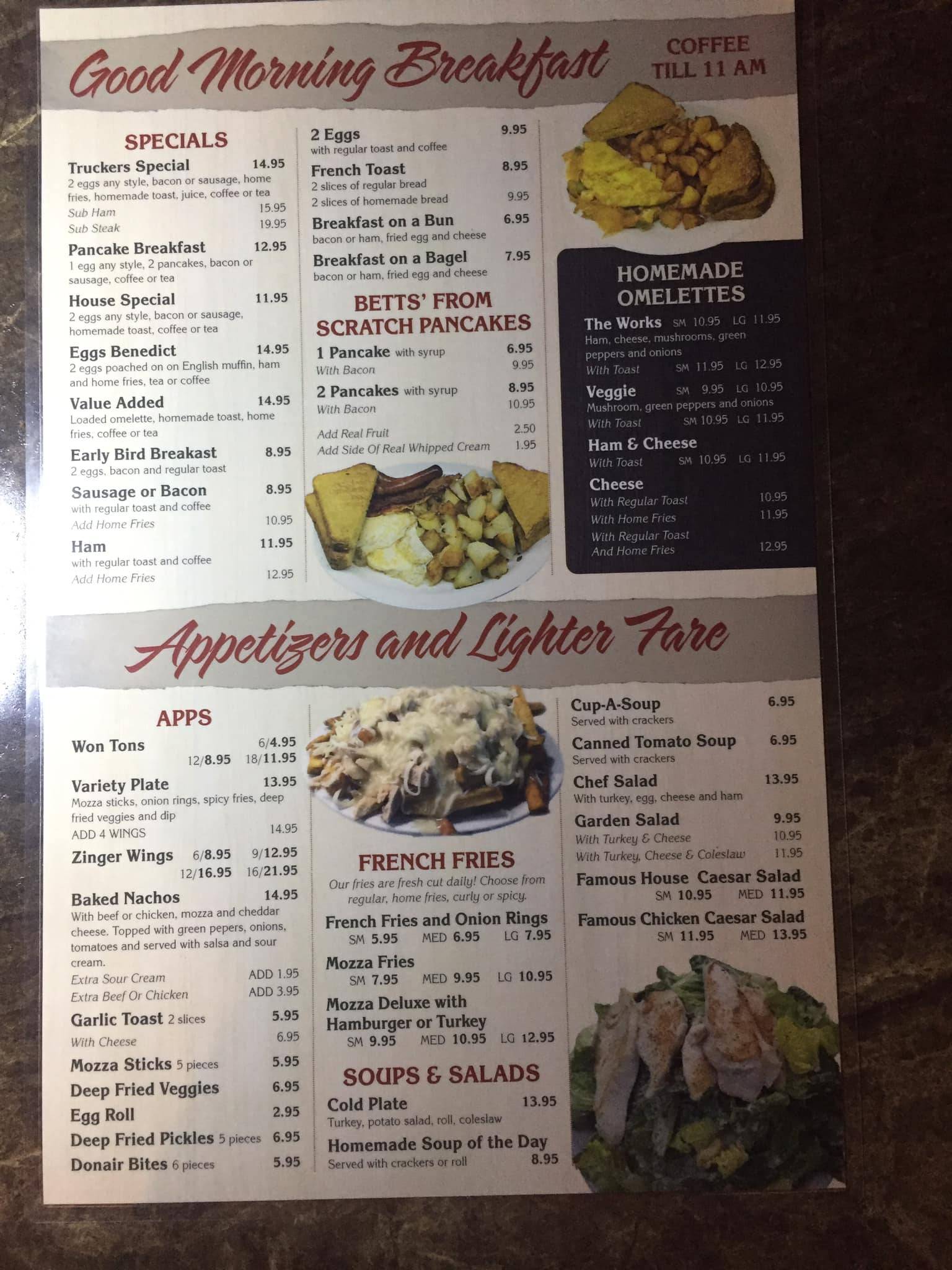 Menu at Village Family Restaurant, Doaktown