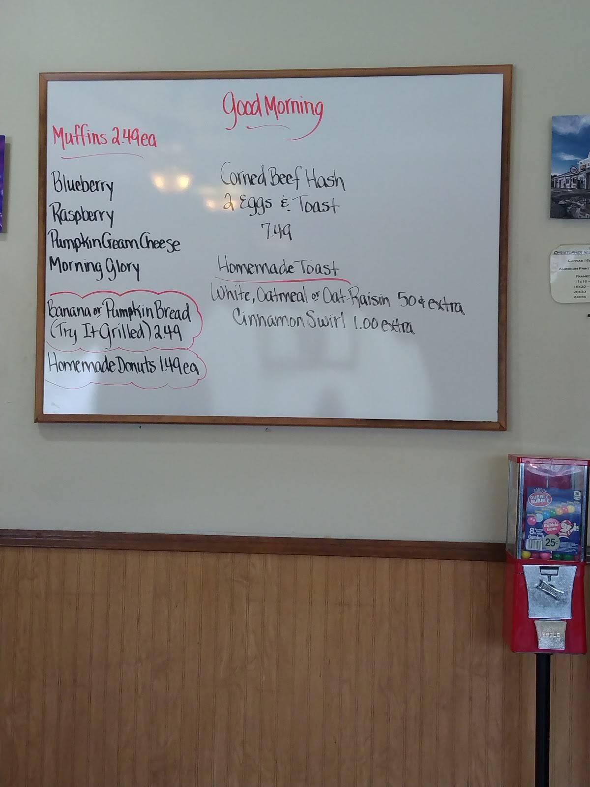 Menu at The Brookside Inn restaurant, Smyrna