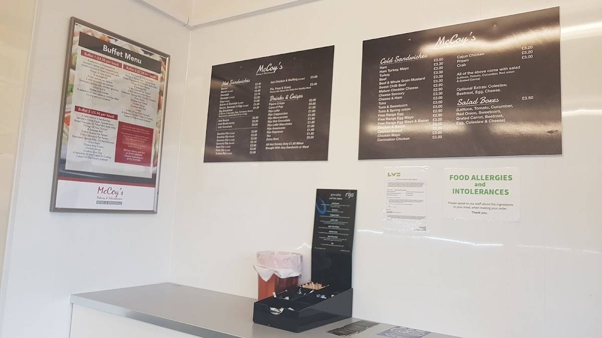 Menu at McCoys Bakery & Deli, Sunderland