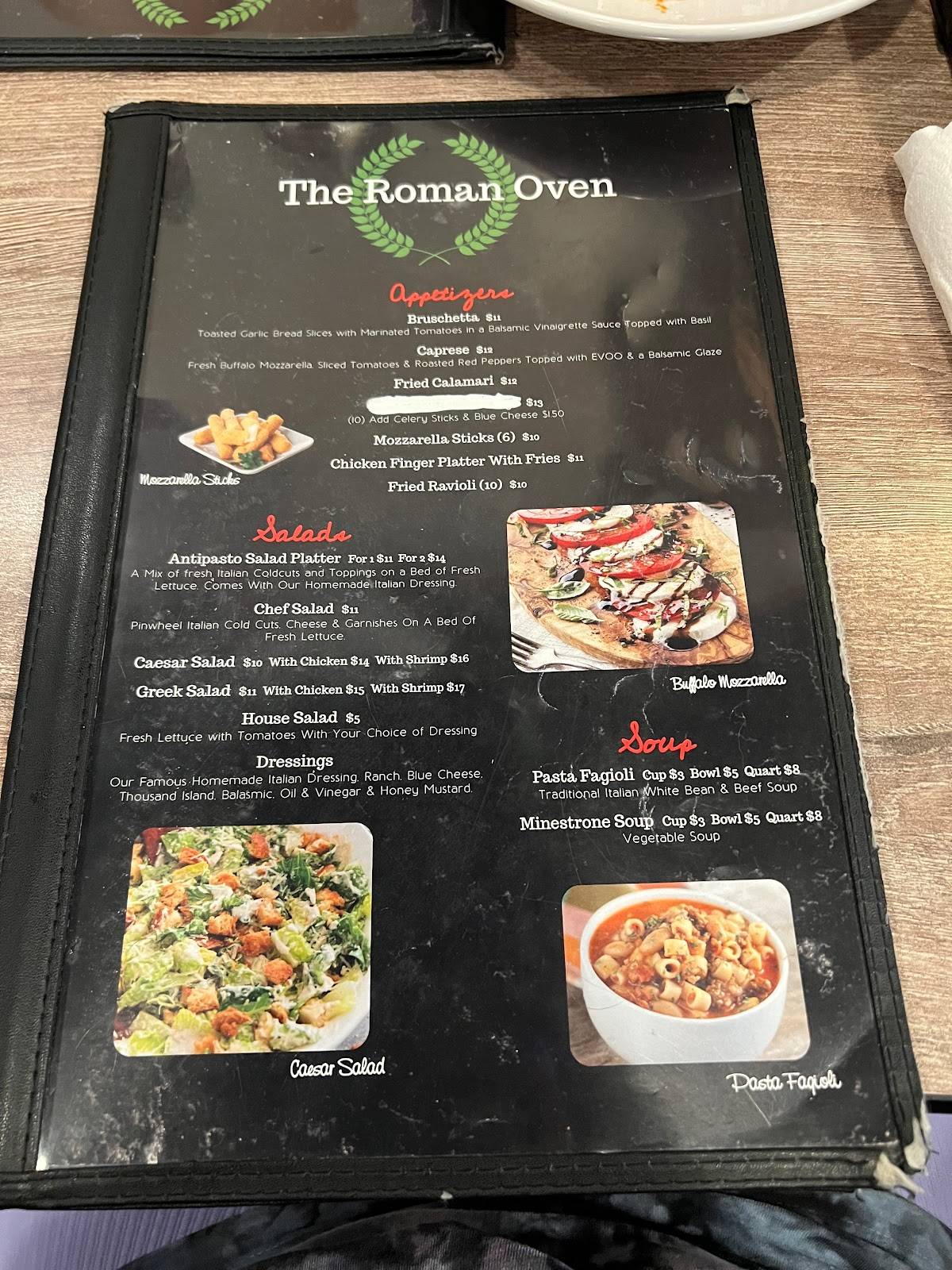 menu-at-the-roman-oven-pizzeria-braselton