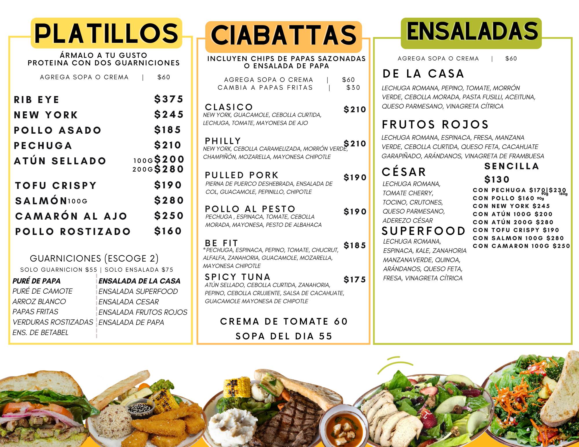 Menu at Devoralia restaurant, Mexicali, Calz. Cetys 1950