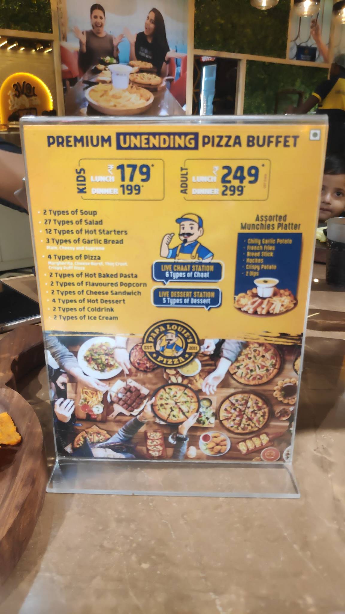 papa louies pizzeria menu